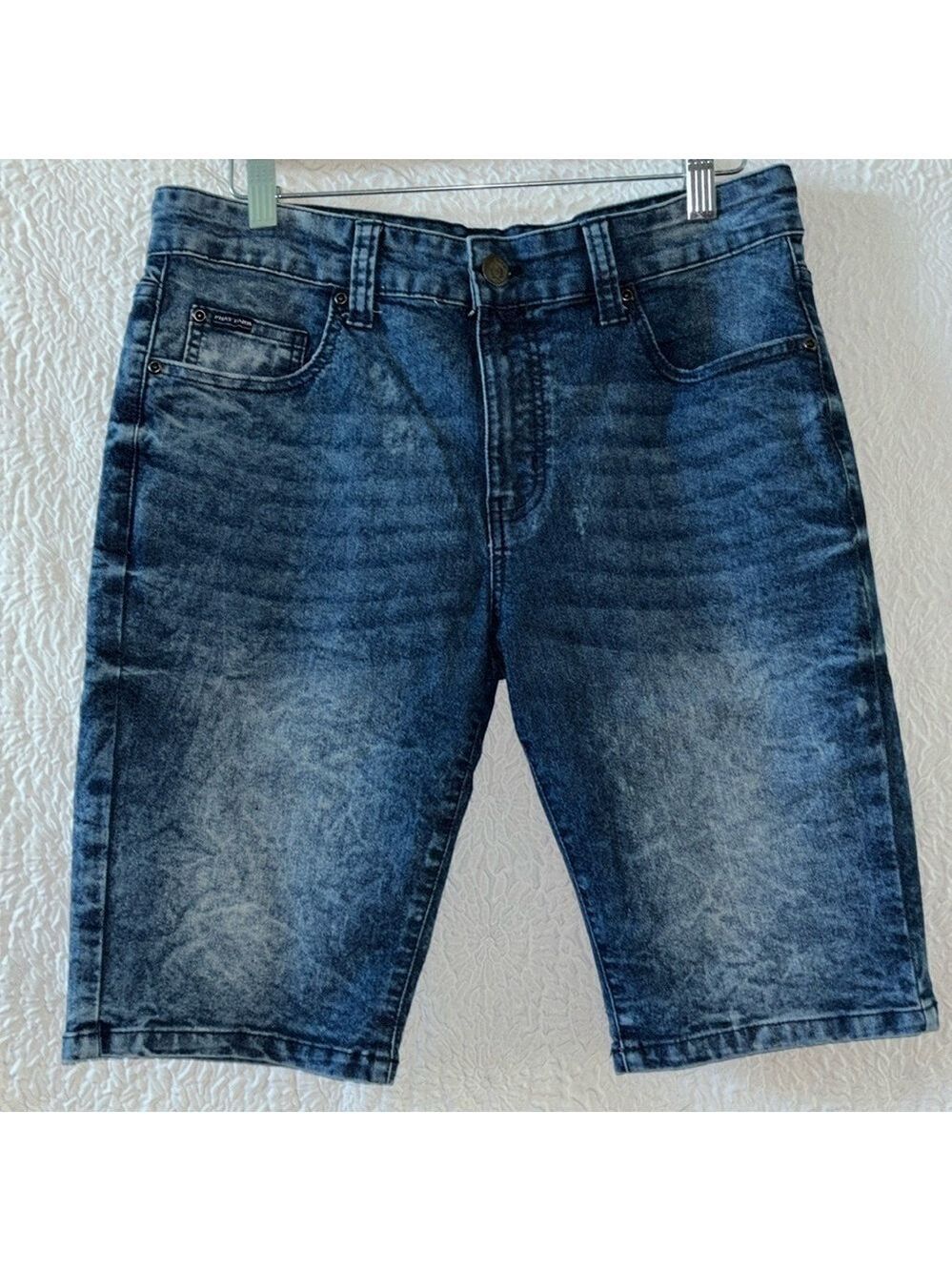 Phat Farm Stretch Stone Wash Denim Shorts
